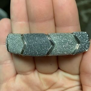 Glittery stretch blue/gray bracelet